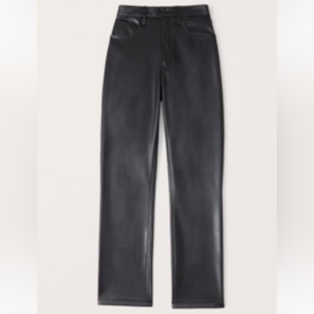 Abercrombie Vegan Leather 90s Straight Pants